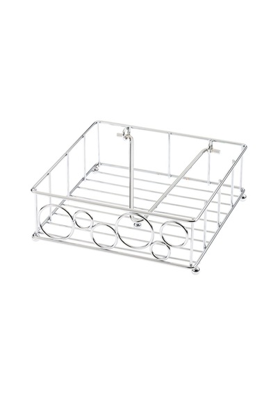 Paşabahçe Lines Metal Peçetelik 1 Adet Şeffaf - Beyaz