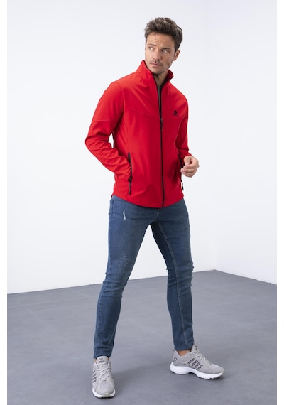 Tommylife Tommy Life Kırmızı Fermuarlı Dik Yaka Su Ve Rüzgar Geçirmez Softshell Erkek Mont - 88050 Kırmızı