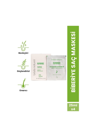 Bade Natural Biberiye Saç Maskesi 4 x 25 ML