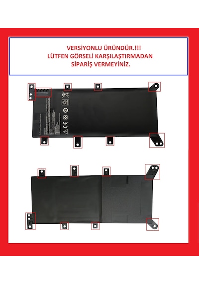 Notebook Batarya - C21n1347 - Asus K555la Muadili İle Uyumlu, Görsel Teyit Ediniz