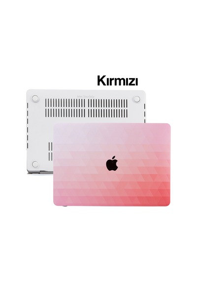 Apple Uyumlu MacBook Pro Kılıf 13inç M1-m2, Paint02 Type-c'li Model A2338 A2289 A2251 A1706-08 A1989 A2159 İle Kırmızı