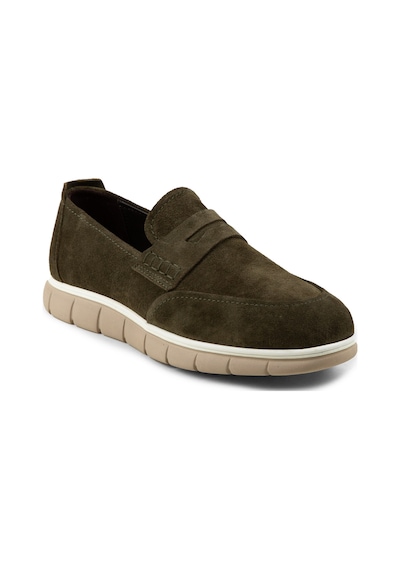 Deery Erkek Hakiki Süet Yeşil Loafer Ayakkabı - 02044mysle01