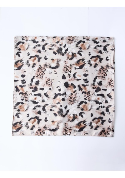 Jimmy Key Bej Dokuma Leopar Desenli Eşarp 5ww495461130