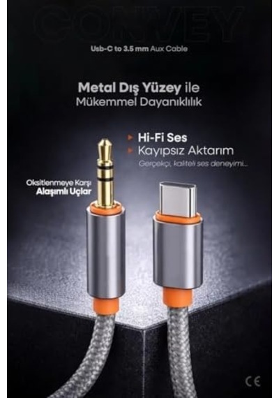 Convey 3.5mm Aux To Type-c Kablo 1 Metre