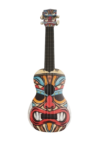 Hawiian Xu21face Soprano Ukulele Gülen Yüz Desenli Neşeli Yüz