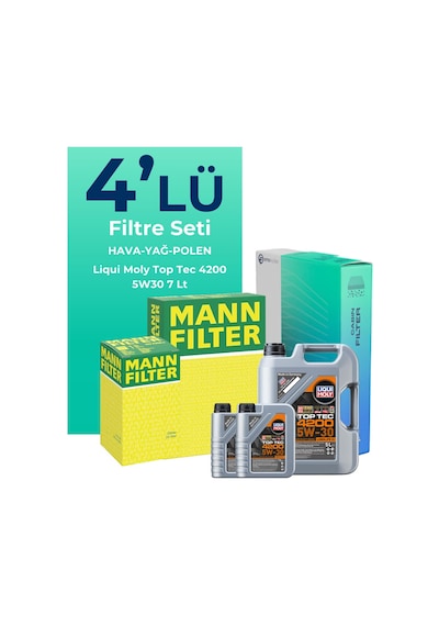 Mann Mercedes X250 Filtre Bakım Seti Liqui Moly Motor Yağlı (2017-2020) 4 Lü -