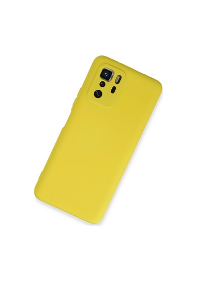 Gld-spt- Newface Xiaomi Poco X3 Gt Kılıf Nano İçi Kadife Silikon - Sarı