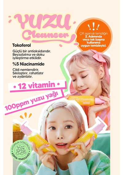 Lalarecipe Aydınlatıcı ve Pürüzsüzleştirici Köpüren Temizleyici LalaRecipe Yuzu Self Foaming 200 ml