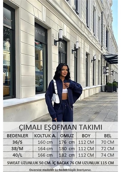 Neşeli Butik Kadın Kışlık Alt Üst Eşofman Takımı Nb0022 - Lacivert