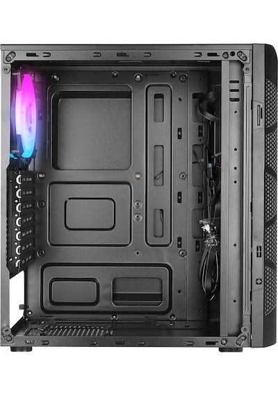 Everest Crest-v1, Mesh, Psu Yok, 4x12cm Rgb Fan, Temperli Cam Yan Panel, Atx, Gamıng Kasa