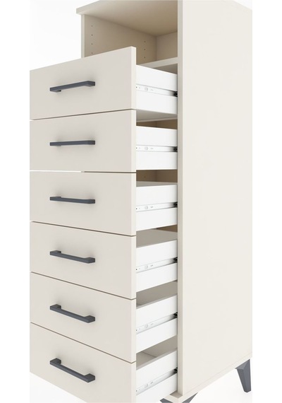 Hyperion Dolap Tek Raflı 6 Çekmeceli 44x44x134 Aytaşı-aytaşı Aytaşı
