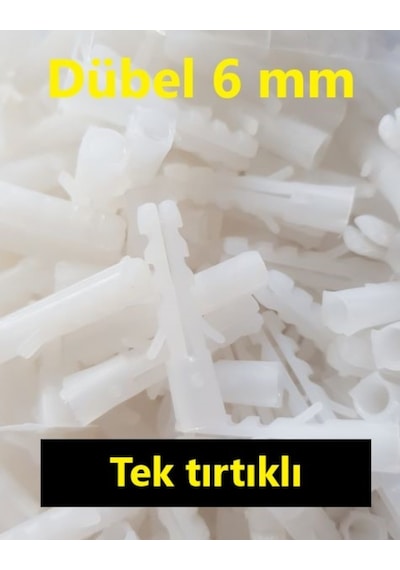 Plastik Dübel 6 Mm-Kraft-Tek Tırtıklı 300 Adet Ar.2 N11.1458