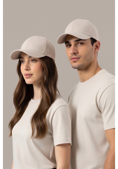 Mollycrush Geniş Kalıp Kep Şapka Krem Unisex 59-63 Cm Xl Arkası Metal Tokalı Krem