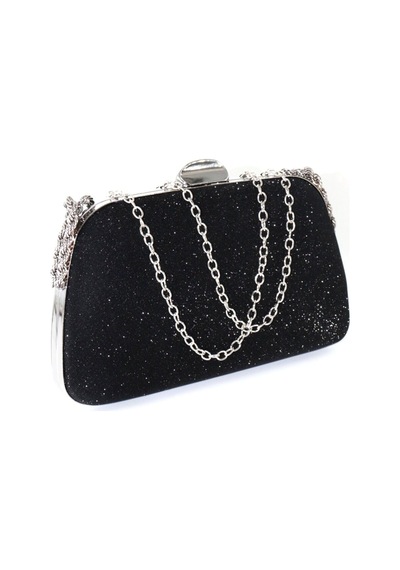 Keeba Palsim Siyah Abiye Çanta. Clutch Siyah Simli Gece Çantası. Abiye Çanta Siyah. Siyah Abiye Çantası. GÜMÜŞ