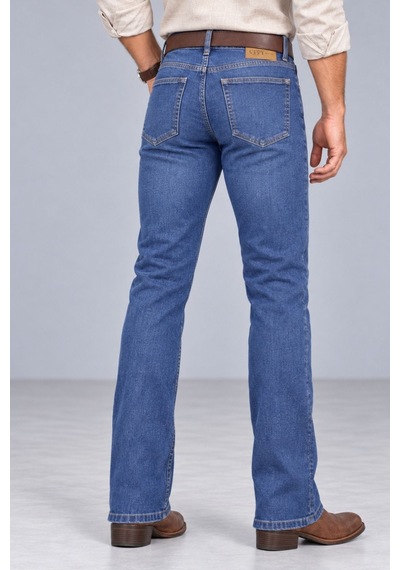 Cedy Denim Cedy Denım-regular Fit Yüksek Bel Esnek Jean Erkek Kot Pantolon C336 Mavi