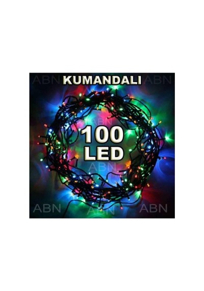 100adet Prinç Led Renkli 400cm Yılbaşı Kamp Parti Ağacı Süsü,kumandalı Değiş Siyah