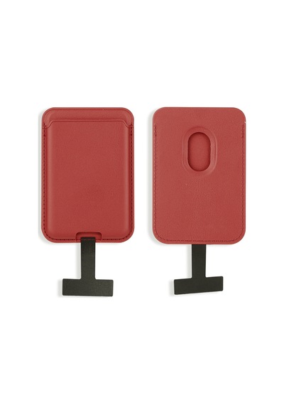 Lexroo Crd-09 Dahili Şarj Soket Aparatlı Magnetik Pu Deri Kartlık - Kahverengi
