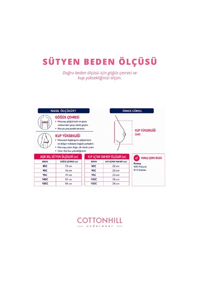 Cottonill Bra - Celina Ten Balensiz Kaplı Minimizer Büyük Beden Kadın Sütyen