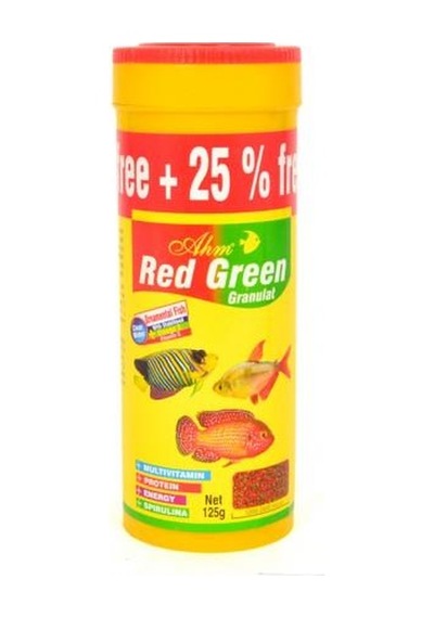 Ahm Red Geen Ganulat Renk Canlandıran Süs Balık Yemi 125 G