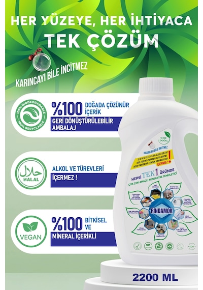 % 100 Doğal Çok Çok Amaçlı Konsantre Temizleyici- Organik Portakal Yağlı