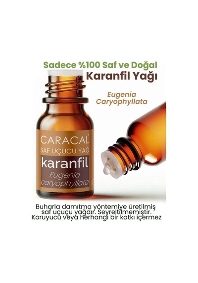 Caracal Doğal Karanfil Yağı 5ml %100 Saf Katkısız Karanfil Uçucu Yağı 5 ML