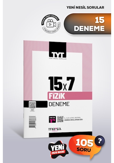 Tyt 2027 Fizik 15 Deneme Yeni Nesil Tamamı Video Çözümlü