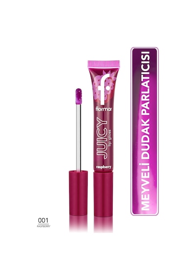 Flormar Juicy Doğal Renk Veren Meyve Aromalı Nemlendirici Dudak Parlatıcısı 001 Raspberry