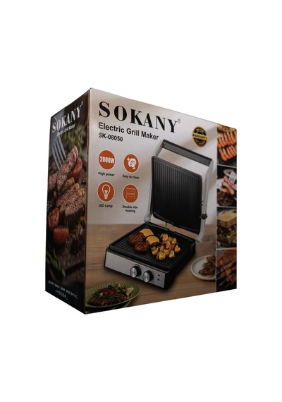 Sokany SK-08050 2000 W Tost Makinesi Ve Elektrikli Izgara