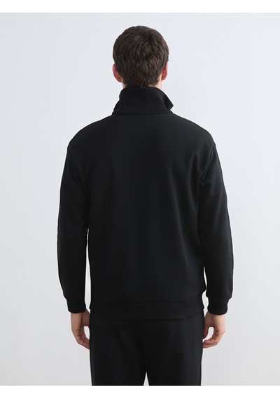Lcw Vision Siyah Dik Yaka Erkek Kalın Sweatshirt