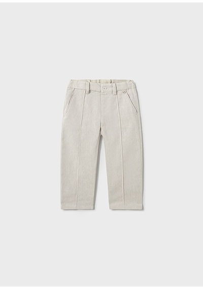 Mayoral 1576 Erkek Bebek Keten Pantalon Krem