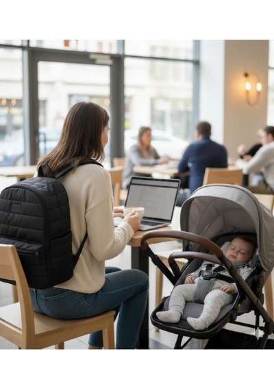 Babymol Selimiye Anne Bebek Bakım Çantası - Siyah Standart Siyah