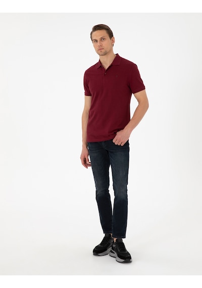 Pierre Cardin Erkek Bordo Tişört Basic 50306448-vr014 Bordo