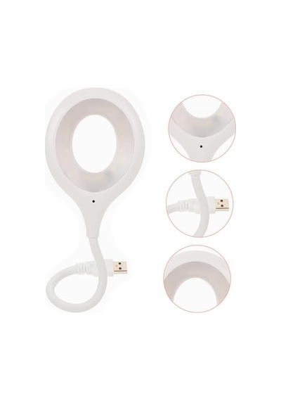 Portatif Akrobatik 20 Smd Ledli Usb Gece Kitap Okuma Çalışma Lambası Powerbank Uyumlu Enerji Sınıfı A 10 Parça Siyah