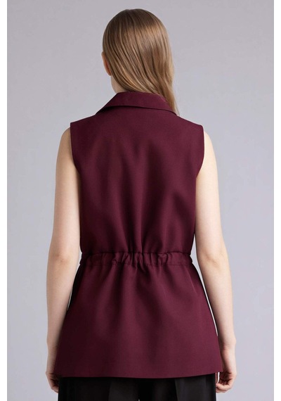 Defacto Fıtted Ceket Yaka Yelek D4784ax26spbr151 Bordo-br151