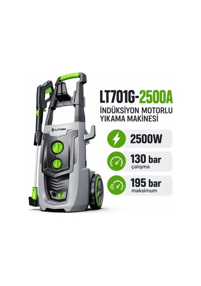 Lutian Lt701g-2500a Basınçlı Yıkama Makinesi 195 Bar 2500w İndüksiyon Motorlu