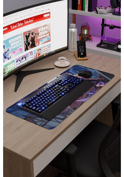 Fischl Genshin Impact Anime Gacha V1 - 70x30 Xl Gaming Mouse Pad Fare Altlığı