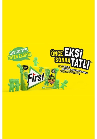 First Spk Misket Limonu Aromalı Sakız 27 Gr - 12 Adet