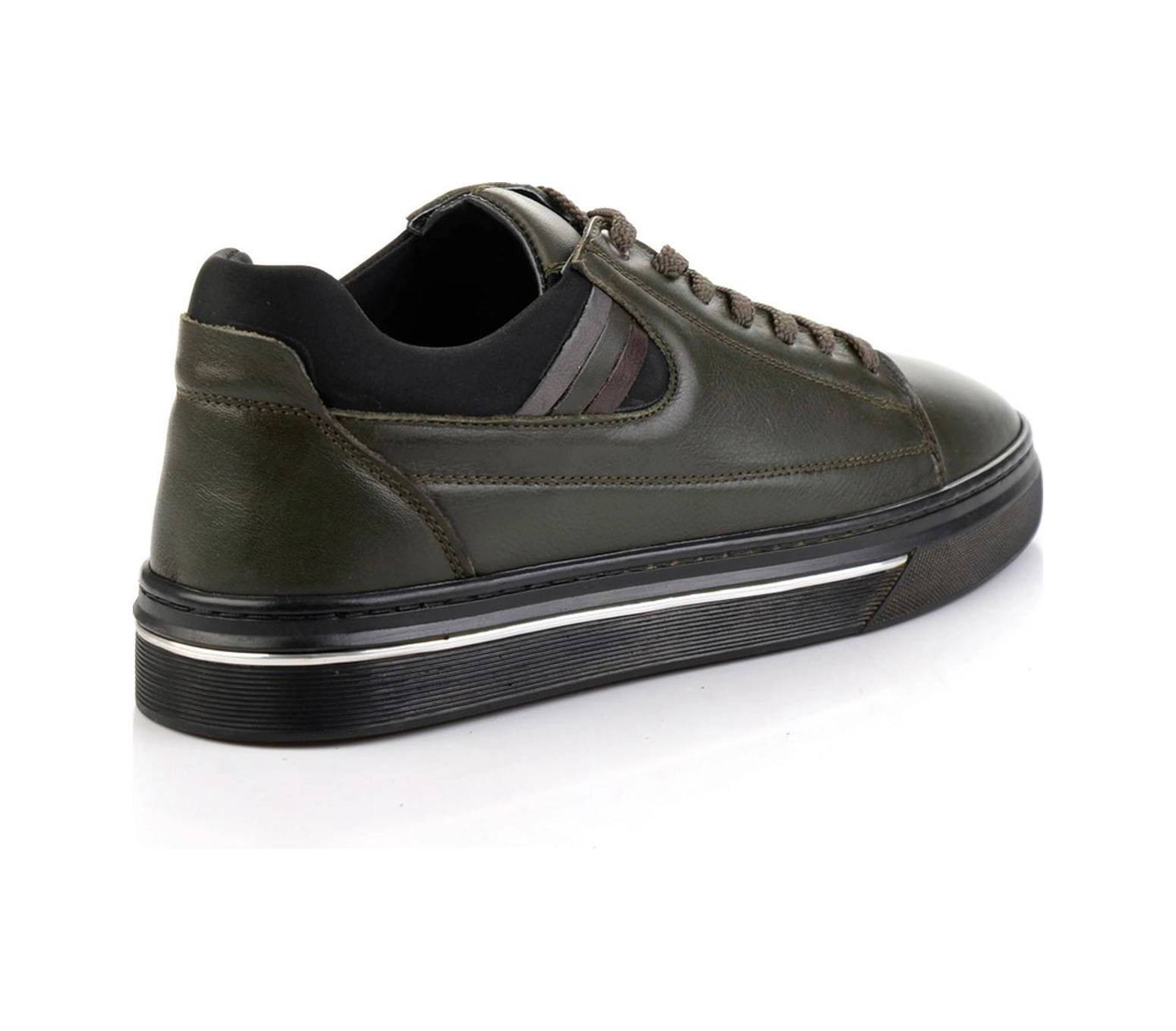 Bambi Haki Hakiki Deri Erkek Sneaker E01082011203 Haki