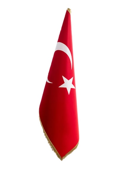 Türk Makam Bayrağı Telalı+simli Direksiz Tek Ebat