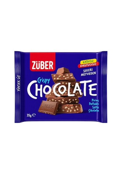 Züber Pirinç Patlaklı Sütlü Çikolata 35 G - 8 Adet Tarı