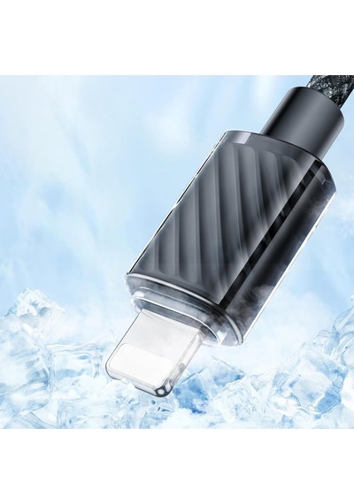 Ca-3660 Crystal Serisi Type-c To Lightning 36w Pd Hızlı Şarj Ve Veri Aktarım Örgü Kablo Siyah 1 Standart