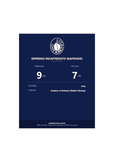 Caffe Borbone Decaffeinato Kafeinsiz 40 Kapsül 4x10 - Nespresso Uyumlu Alüminyum Kapsül Kahve