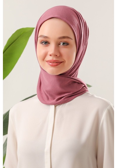 Melodi Scarf Tesettür Penye Şal Gül Kurusu Gül Kurusu