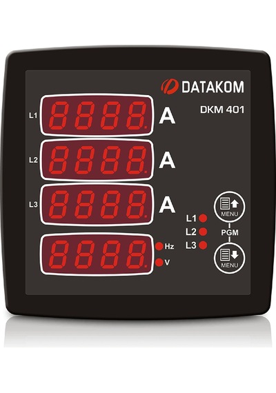 Datakom Dkm-401 ,96x96mm 220vac 3-faz Multimetre