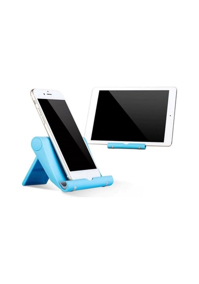 Masaüstü Katlanabilir Ayarlanabilir Telefon Tablet Tutucu Mavi (551664186)