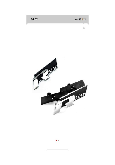 Volksvagen R Line Metal Ön Panjur Logo Arma Sticker