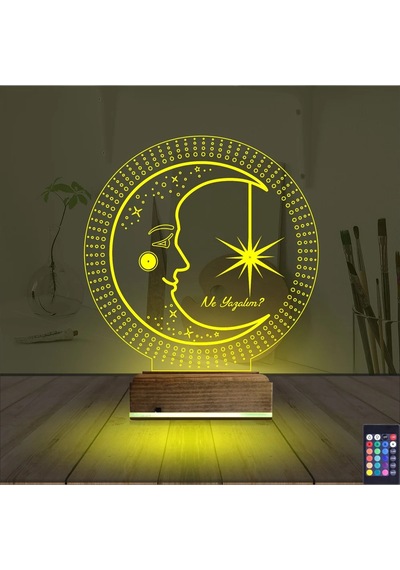Luvivia Ay Dede Kişiye Özel 3d Lamba - Masa Gece Lambası