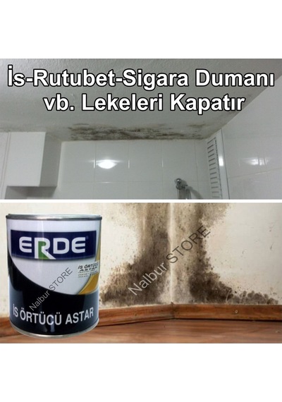 Erde İs Örtücü 0.5Lt=1Kg-Tüm Rutubet-İs-Yağ Lekelerini Kapatır-Üz