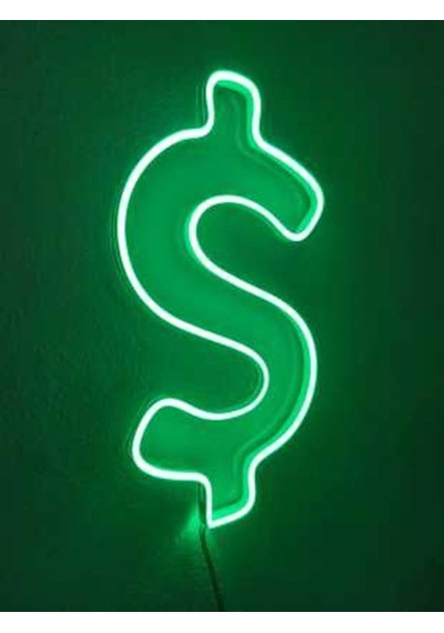 Dolar Neon Led Dekoratif Duvar Yazısı