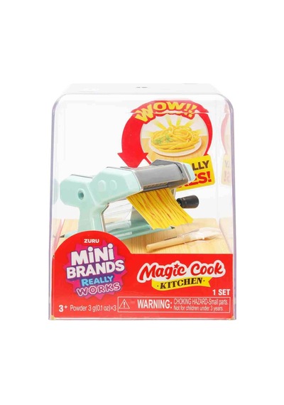 Mini Brands Magic Cook Kitchen Makarna Makinesi Mini Mutfak Seti Çalışan Minyatür Oyuncak 3+